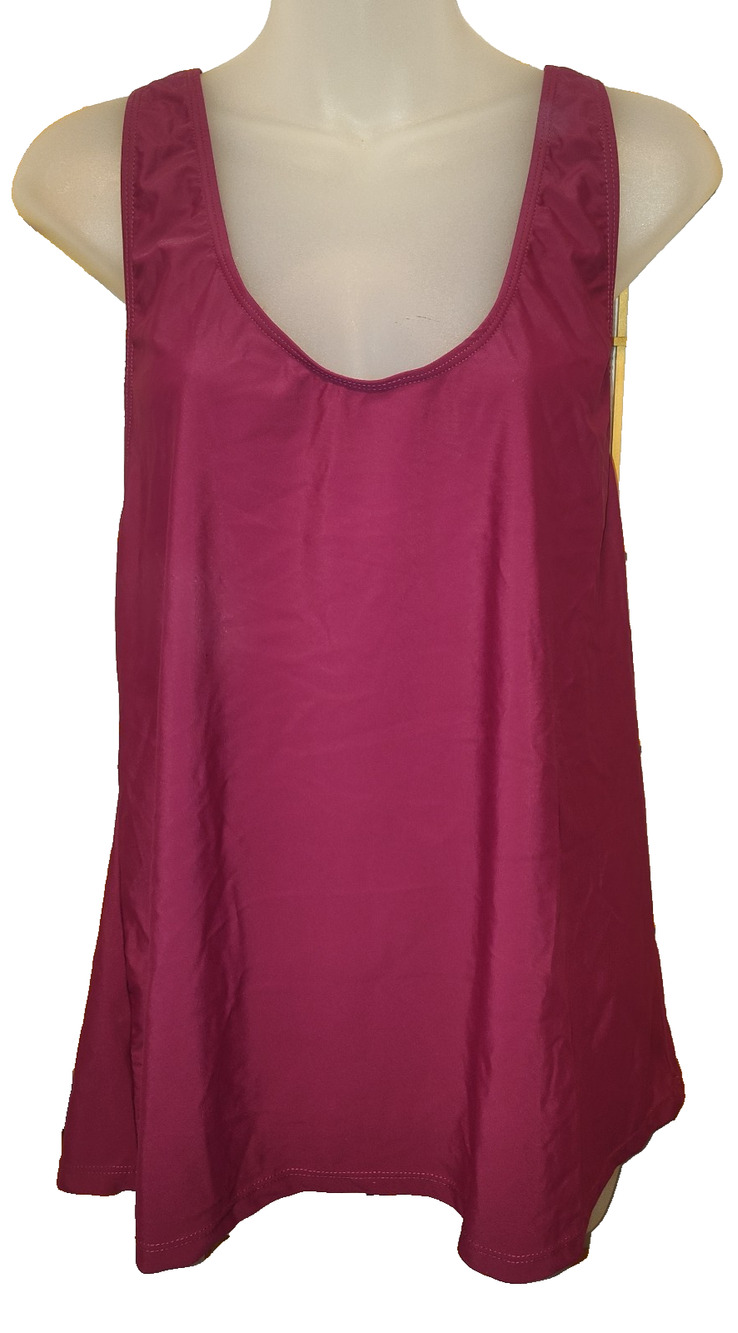 YONIQUE Women’s Red Sleeveless Loose Fit Casual Tank Top Size XXL BG24